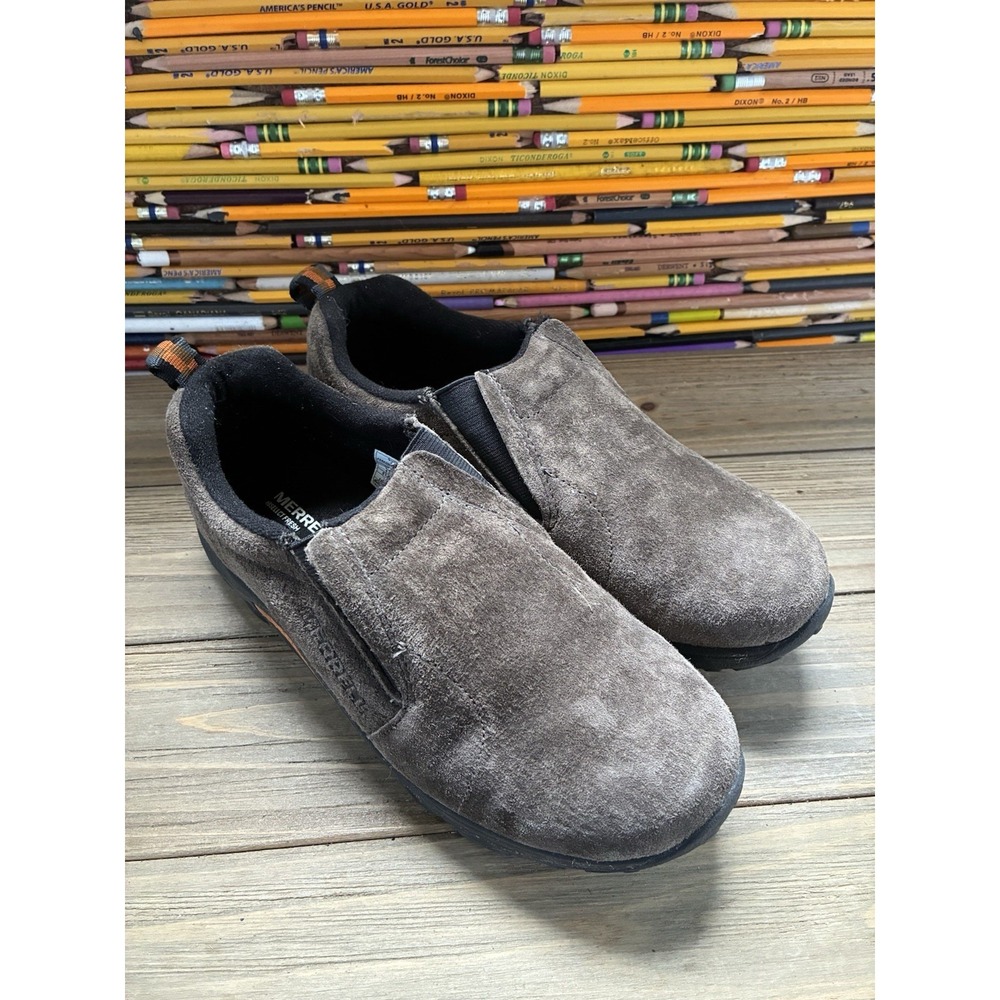 Merrell Gunsmoke Boys Shoes Brown Suede Slip On Outdoor Comfort‎ 5